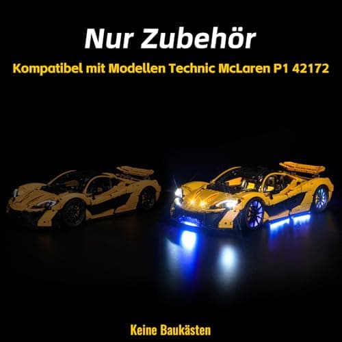 Kit d'éclairage LED compatible avec Lego 42172 McLaren P1 (pas de modèle), kit d'éclairage décoratif compatible avec 42172 Technic McLaren P1 Jouet créatif
