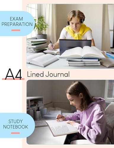 STATIONERY ISLAND Carnet Ligné A4, 320 Pages A4 Carnet de Notes, Couverture Rigide de 100 g/m2 pour Ecrire, Travailler, Etudier, Journal Intime, Myrtille