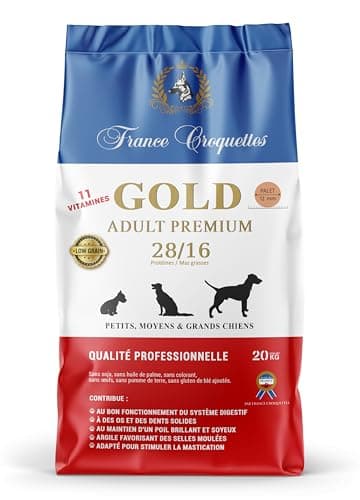 Croquettes pour Chien - Gold Adult Premium 28/16 Low Grain (20kg) Chiens Adulte - France croquettes