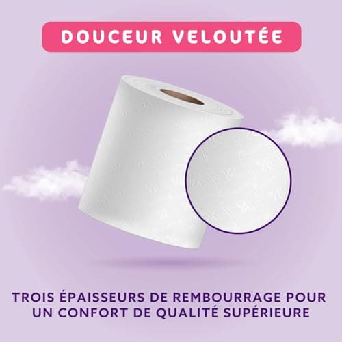 by Amazon Papier Toilette, 3 Épaisseurs Matelassé, Doux et Soyeux, 36 Rouleaux (4 Paquets de 9), 200 Feuilles par Rouleau, Certifié FSC