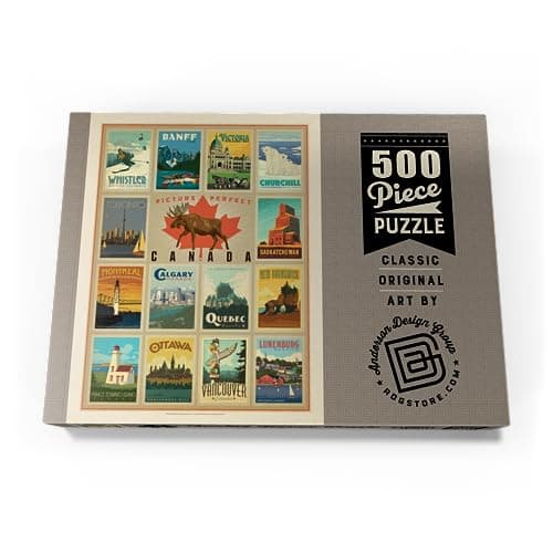 MyPuzzle Voyage Au Canada, Collage, Poster Vintage - Premium 500 Pièces Puzzle - Collection spéciale MyPuzzle de Anderson Design Group