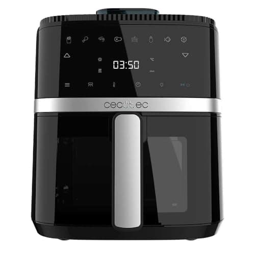Cecotec Friteuse Sans Huile de 5 L Cecofry Drip 5000 Air Fryer. 1500 W, Spray d'Eau, 8 Menus, Technologie PerfectCook, 80-200oC, Fenêtre, Lumière Intérieure et Panneau Tactile