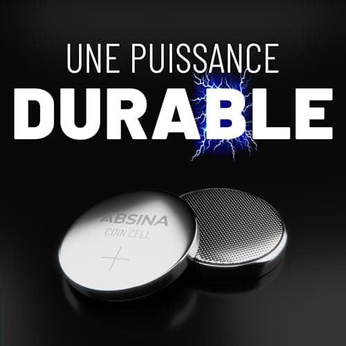ABSINA 10x Pile LR1130 AG10 LR54-1,5V Alcaline étanche & Longue durée - V10GA / RW49 / G10A / 189 / GP189 / L1130 / 89A - Pile LR54 Pile Bouton, Pile L1131C, Pile L1131, Piles LR54, Piles AG10