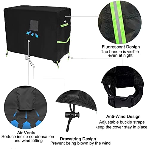 Housse de Protection pour Plancha,L125 x l 60 x h 80 cm,Desserte,Couverture de Protecion Barbecue,Bâche Imperméable en Polyester avec Élastique de Serrage,pour Plancha Desserte (Taille Moyen)