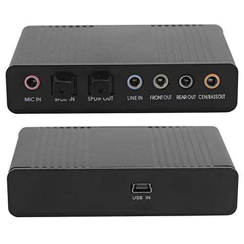 AMONIDA DM-HD10 Carte Son Externe Adaptateur Surround 5.1 6 canaux Adaptateur de Carte Son Audio