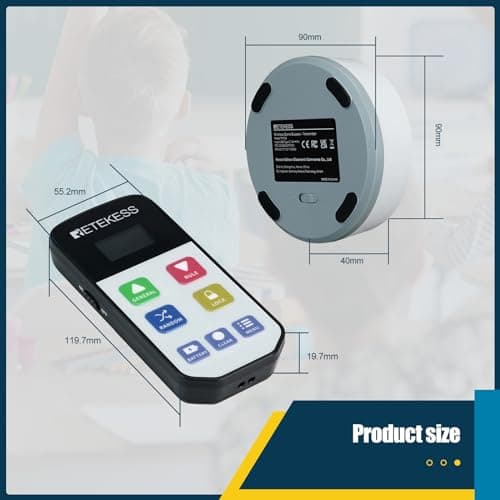 Retekess TM102 Buzzer pour Jeux de Questions, Buzzer Connecté, 3 Modes de Réponse, Mode Aléatoire, Avertissement de Batterie Faible, pour Les Compétitions Scolaires, Les Tests de Quiz