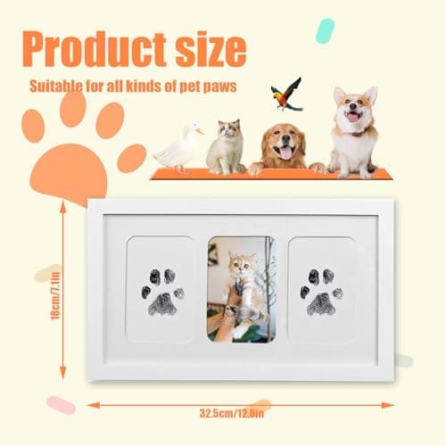 Kit Empreinte Chien et Chat,Kit D'Impression de Pattes D'Animaux,Kit Empreinte Pieds et Mains Bébé,Empreinte Patte de Chien et Chat de Bons Souvenirs pour Les Propriétaires D'Animaux