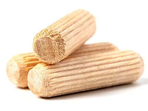 Chevilles en bois pour travaux manuels - 10 ou 20 ou 30 pièces - Assortiment de chevilles cannelées - Pour meubles - Bois de hêtre - Solide et épais - Choisissez votre taille et votre taille
