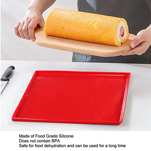 4 Pcs Moule Silicone Patisserie,Tapis De Cuisson Avec Rebords, Plaque De Gâteau Roulé Antiadhésif Tapis De Cuisson En Silicone Multi-Fonctions Plateau De Cuisson À Biscuits Plateau À Rouler