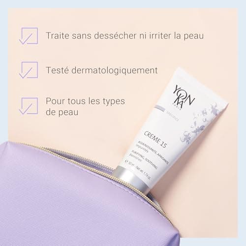 Crème15 Anti-Imperfections Yonka 50ml I Purifie, Apaise et Rééquilibre | Formule Ultra-Légère, Non Grasse | Résultats dermatologiquement prouvés I 98% d'Origine Naturelle