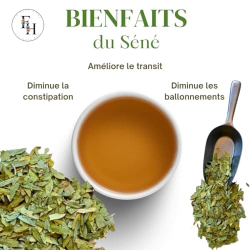 Tisane Feuilles de Séné - 100% Naturelle, Cassia angustifolia, 1 Kilo - Pur Bien-être et Qualité Supérieure | France Herboristerie