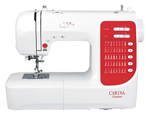 Carina Comfort - Machine à Coudre informatisée pour débutants et avancés avec écran Multifonctions, 40 programmes de Points, Bras Libre, lumière de Couture LED