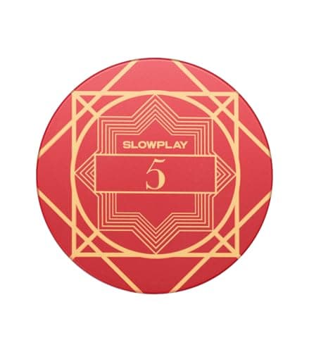 SLOWPLAY Jetons de Poker en céramique Nash en Vrac, jetons de Poker en céramique de qualité Casino de 10 grammes pour Texas Hold'em, jetons Professionnels de 39 mm, Paquet de 50(5)