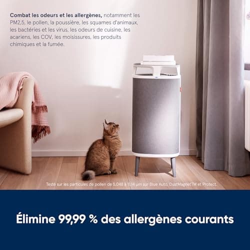 BLUEAIR Purificateur d'air Blueair DustMagnet 5240i, purificateur filtre à air HEPA SilentTM, système de filtration pour purifier jusqu'à 48 m2, gris