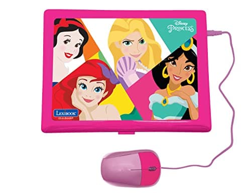 LEXIBOOK JC598DPi2 Disney Princess-Jouet éducatif et bilingue pour Ordinateur Portable 124 activités d'apprentissage (français Non Garanti)