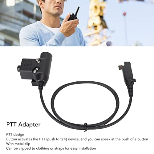 Adaptateur U94 PTT Push to Talk, Câble de Connecteur de Casque pour Talkie-walkie pour Radio Sepura Stp8000 Stp8030 Stp8035 Stp8038