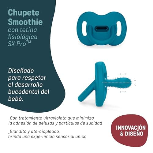 Suavinex, Sucette Tout Silicone, pour Bébé 6/18 Mois, avec Tétine Symétrique SX Pro, Réversible, Super Douce et Souple, Idéal pour Dormir, Respecte le Développement Buccodentaire, Irish Cream