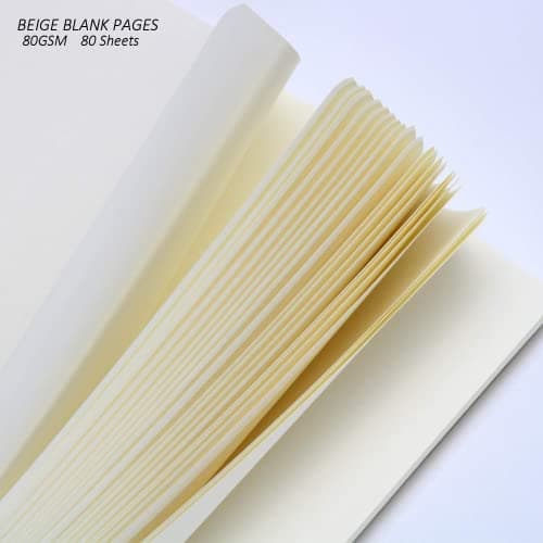 VEESUN A5 Cahiers Classique Lot de 4 avec Reliure Double Spirale, Bloc Note Notebook Carnet Dessin Kraft Couverture Convient pour L'école L'écriture Garçons Filles et Enseignants, 80 Feuilles Blanche