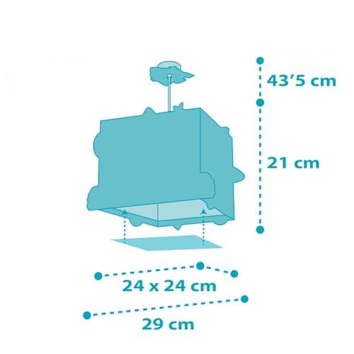 Dalber Lustre Chambre Enfant, Lampe Suspension Enfant, Rocket Fusée Spatiale système Solaire, 63352, E27