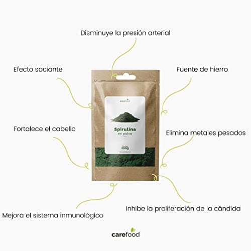 Carefood - Spiruline Bio - 300 Comprimés de Superfood 100% Biologiques Adaptés aux Véganes - Cure de Super Aliment Naturel à Haute Teneur en Nutriments et Effet Satiétogène - 150 g