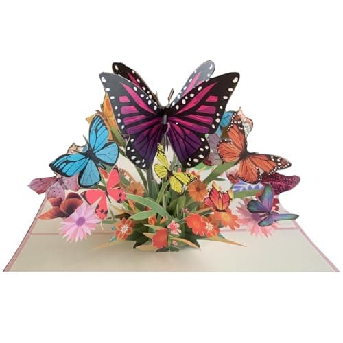 LIANRISES Carte Fete Des Meres Carte Anniversaire Femme Carte Anniversaire Carte De Remerciement Papillons Carte Pop Up Carte Anniversaire 3d