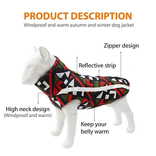 PETCUTE Manteau Imperméable pour Chiens Veste pour Chien Taille Petit Moyenne Grande Vetement Chuads pour Chien
