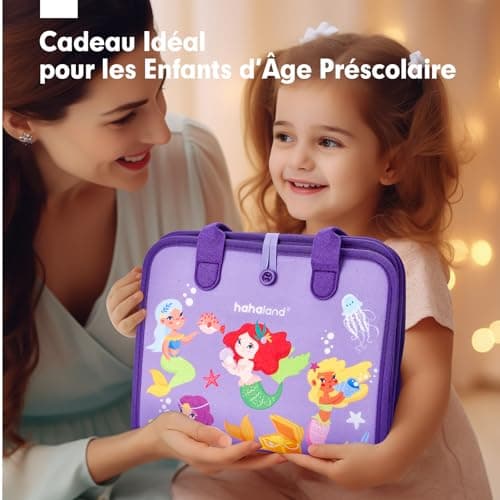 hahaland Busy Board Jouet Sirène Montessori pour Enfant 2 3 4 5 Ans 5 Couches Planche pour Fille de 3 Ans Cadeau pour Enfant Fille 2 3 4 5 Ans