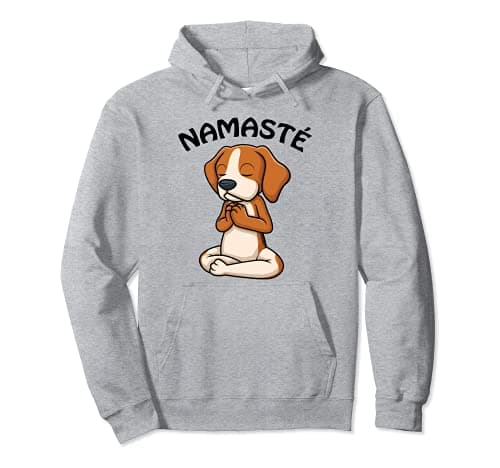 Yoga Chien Chiot Femme Fille Méditation Chien Yoga Namasté Sweat à Capuche