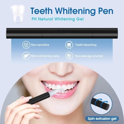 Riatanxi Kit Blanchiment Dentaire Professionnel: Blanchir les Dents Rapidement en 16 Minutes à Maison avec Lampe LED Dent Blanche et Gel Blanchissement un Sourire Blanc pour Dents Sensibles