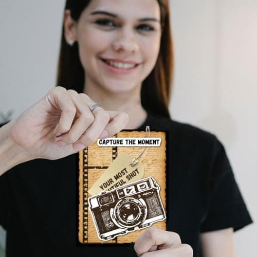 GLOBLELAND Tampons Transparents pour Appareil Photo Film Photo Tampons Transparents Cadre Photo Vintage Tampon en Silicone pour Scrapbooking Album Photo Fabrication de Cartes Décoratives