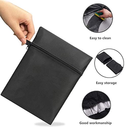 Nifogo Housse de Barbecue, BBQ Couverture Imperméable au Barbecue, Bache de Protection Barbecue Housse avec Poche et Cordon Ajustable, Anti-poussière Anti-UV et Durable (145x61x117cm)