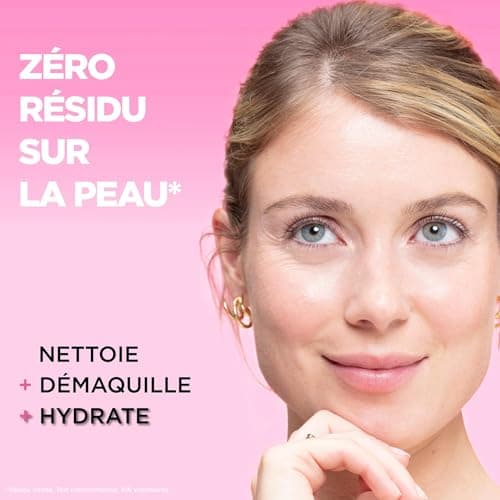 GARNIER Skin Active - Solution Micellaire Tout-En-1 - Nettoie, Démaquille & Hydrate - Micelles & Glycérine Hydrantante - Sans Parfum - Visage, Yeux, Lèvres - Peaux Sèches & Sensibles - 400 ml