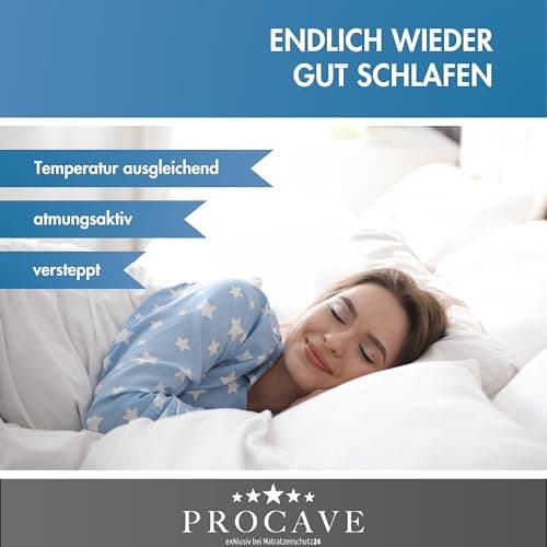 PROCAVE Oreiller pour dormeur latéral, revêtement TopCool, Coussin d’Allaitement Doux, Coussin de maternité Respirant 40x200 cm, fabriqué en Allemagne