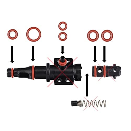 Snapworld-Kaffee Joint kit d'entretien joints toriques compatible avec Saeco Philips Spidem Gaggia pour valve de support valve d'écoulement tubulure d'écoulement HD RI SM SUP EP HD Set-14 de, Rouge