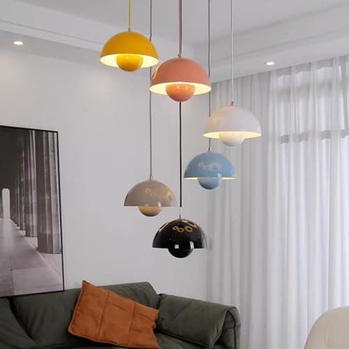 Moderne Lampe Suspendue Minimaliste Bourgeons Fleurs E27 Général-Jaune