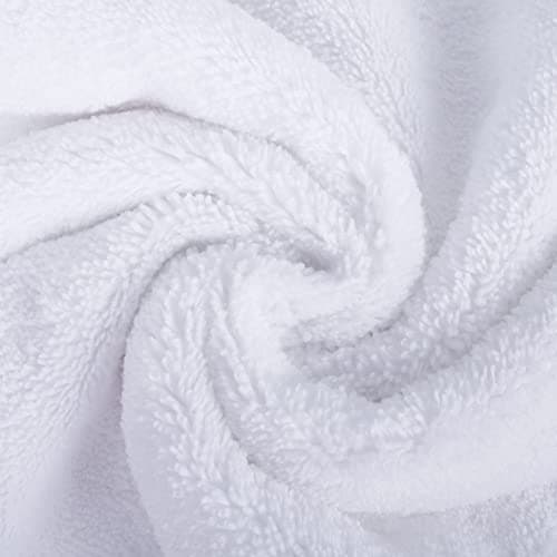 Polyte - 4 Serviettes de Bain en Microfibres - sèche Rapidement/ne Peluche Pas - Blanc - 145 x 76 cm