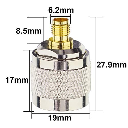 Boobrie Adapateur N Mâle SMA Femelle Connecteur Coaxial SMA Femelle à Type N Mâle RF d'Antenne Coaxiale SMA vers Type N Connecteur de Câble Coaxial Convertisseur pour Antennes Broadcast Radios WiFi
