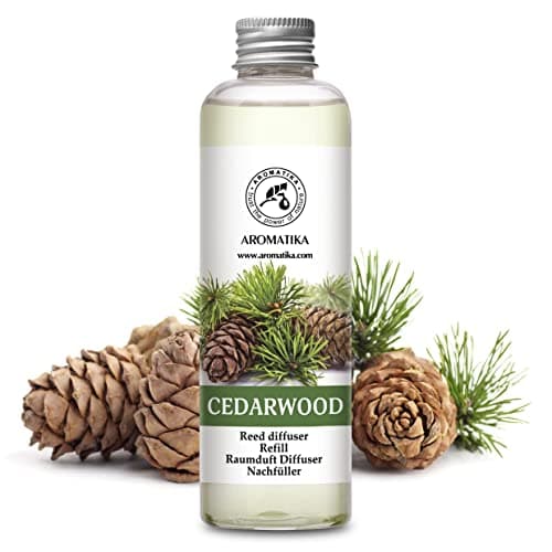 Recharge Diffuseur de Cèdre 200ml - 100% Naturel Huile Essentielle - Fragrance Fraîche et Durable - Idéal pour Aromathérapie - Maison - Bureau - Fitness Club - Restaurant - Boutique