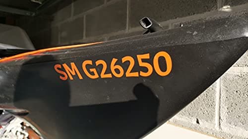 Wraplab x2 Immatriculation Homologué Bateau Autocollant Personnalisé, Stickers Personnalisable, Lettre Autocollantes, Lettres Adhesives Homologuées pour Bateaux, Jet-Ski, Voilier, Navire, Barque