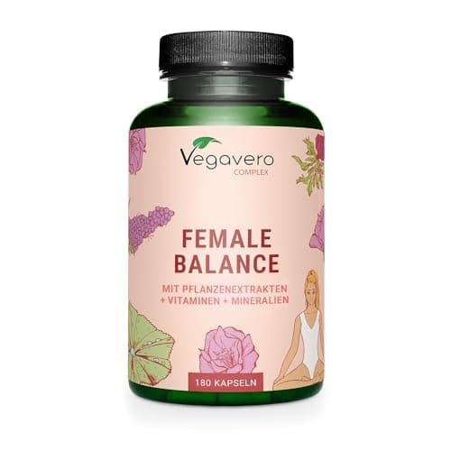 Reequilibrage Hormonal Femme | Avec Gattilier, Maca, Acide Folique | SPM + Dérèglement Hormone œstrogène | 180 Gélules | Vegan & Sans Additifs | Vegavero®