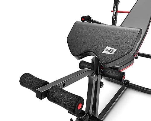 Hop-Sport Banc de Musculation Pliable Inclinable HS-1065, Banc d'entraînement complet, Support d'haltères, Entraîneur de Jambes, Banc musculation multifonction pour le Développé Couché avec papillon