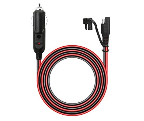 CERRXIAN Prise allume-cigare 10V 12V à SAE Câble de charge d'extension avec adaptateur à démontage rapide, avec fusible et voyant DEL SAE étanche