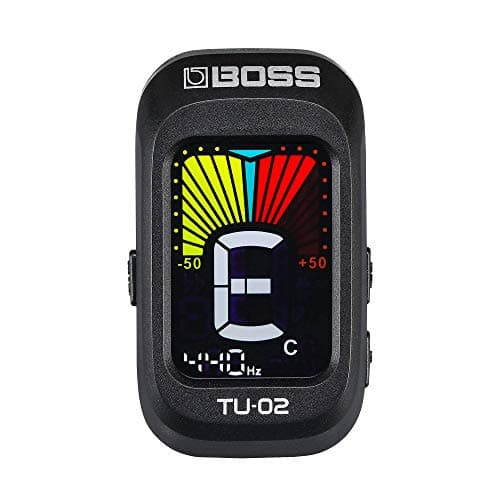 BOSS TU-02 Accordeur à pince compact, Un écran couleur lumineux avec réglage de l'angle de vue