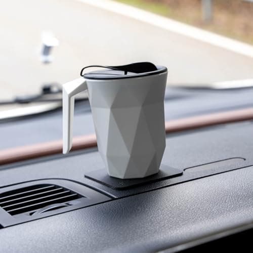 silwy® Tasse en plastique TO-GO, nano gel pads métalliques BLACK inclus