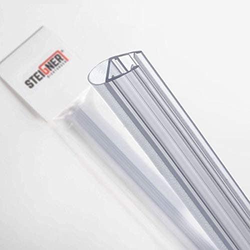 STEIGNER Joint de Douche pour paroi en Verre, 100cm, vitre 3,5/4/5mm, Joint d'étanchéité PVC Droit pour Les cabines de Douche réctangulaires, UK06