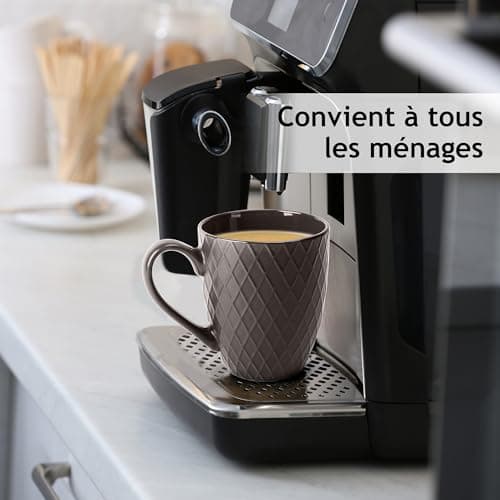 MIAMIO - 6 x 400 ml - Set de tasses à café/tasse - Tasse en céramique moderne Matt - Tasse à café grande taille - Collection Palmanova (Beige)