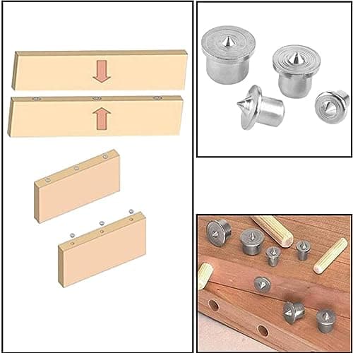Pointes de Centrage de Cheville en Bois, 16pcs Alignement de Bois Pointe Centrage de Goujon Outil de Centrage de Goujon Centreurs de Tourillons Marqueurs de Chevilles Localisateur de Bois Goupilles