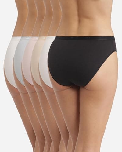 DIM Culotte Femme Les Pockets EcoDIM Coton Couleurs Douces x6, Lot Basique, M