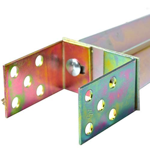 Support de poteau à enfoncer 0-120 mm 40-160 mm x 750 mm - Support de poteau de clôture - Douille de sol - Support de poteau en L - Douille de sol galvanisée dorée (douille à enfoncer en U 0-120 [mm])