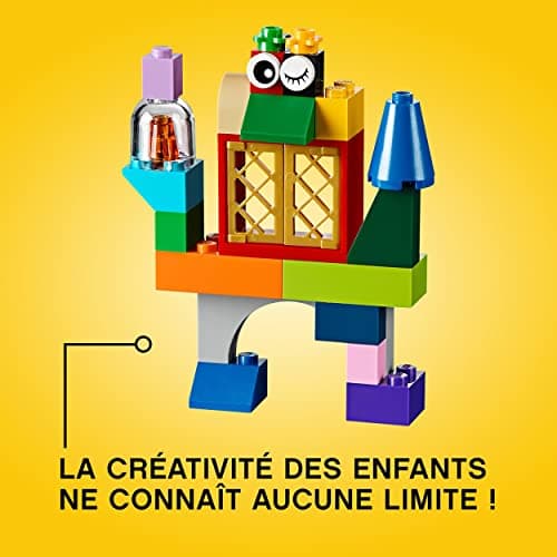 Lego Classic La Boîte de Briques Créatives Deluxe, Jouet Créatif et Rangement, Fenêtres et Roues, Plaques de Route, Cadeau Enfants 4 Ans et Plus 10698